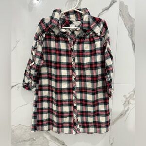 GAP Kids Plaid Button Down Dress - Red, Green White | Holiday/Christmas